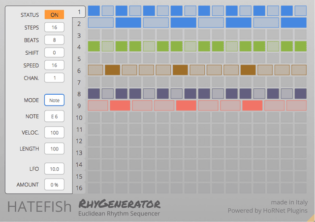 HoRNet HATEFISh RhyGenerator